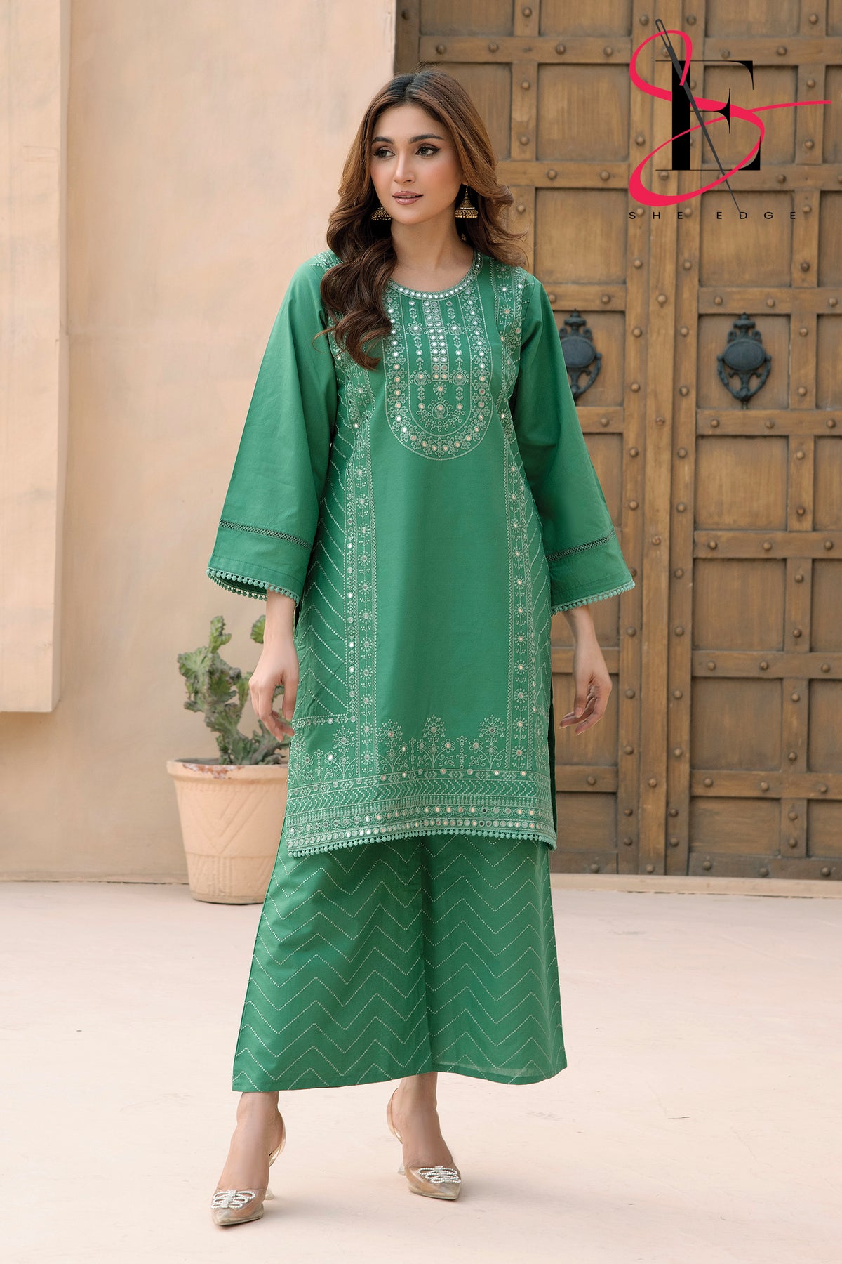 Two Piece Stitched Embroidered Suit -  Summers 2024