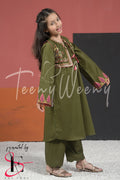 TWO PC EMBROIDERED SUIT - TEENY WEENY KIDS STITCHED EASTERN WEAR