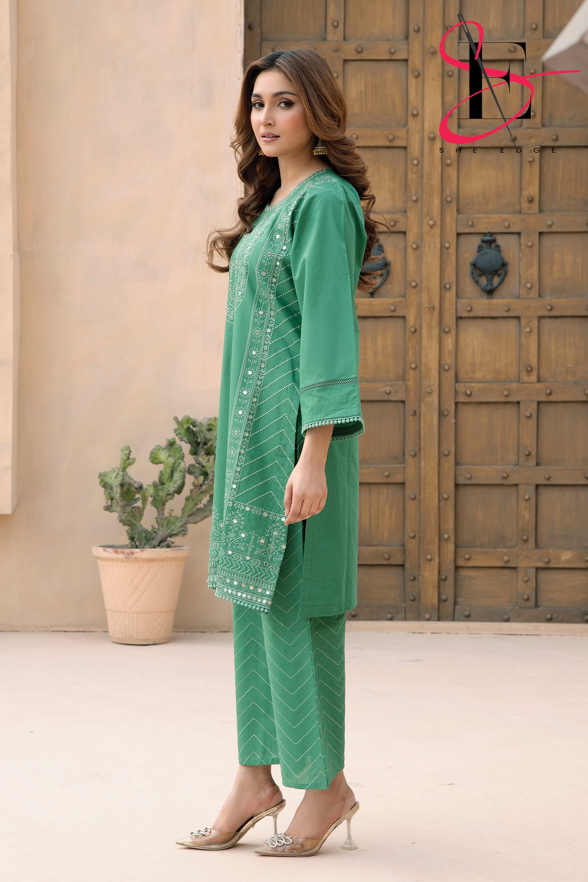 Two Piece Stitched Embroidered Suit -  Summers 2024