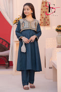 TWO PC EMBROIDERED SUIT - TEENY WEENY KIDS STITCHED EASTERN WEAR