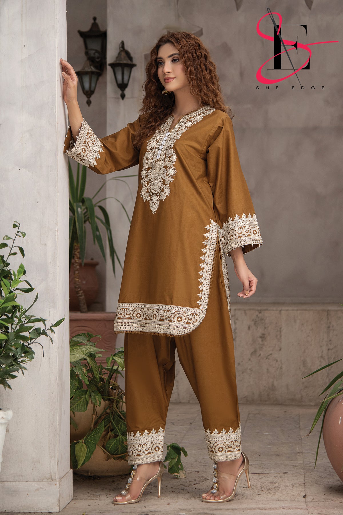 Two Piece Stitched Embroidered Suit -  Summers 2024