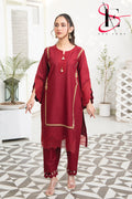Two Piece Stitched Embroidered Suit -  Summers 2024
