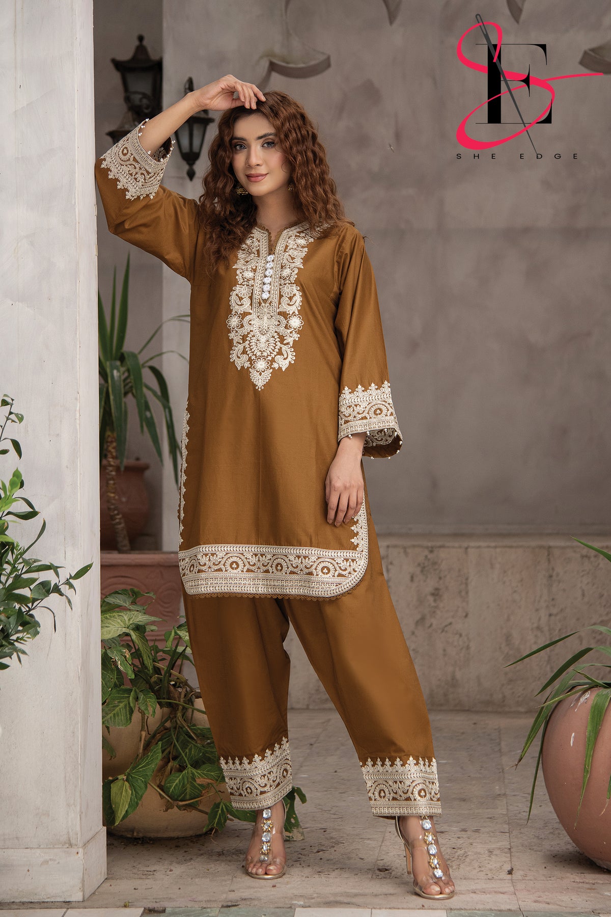 Two Piece Stitched Embroidered Suit -  Summers 2024