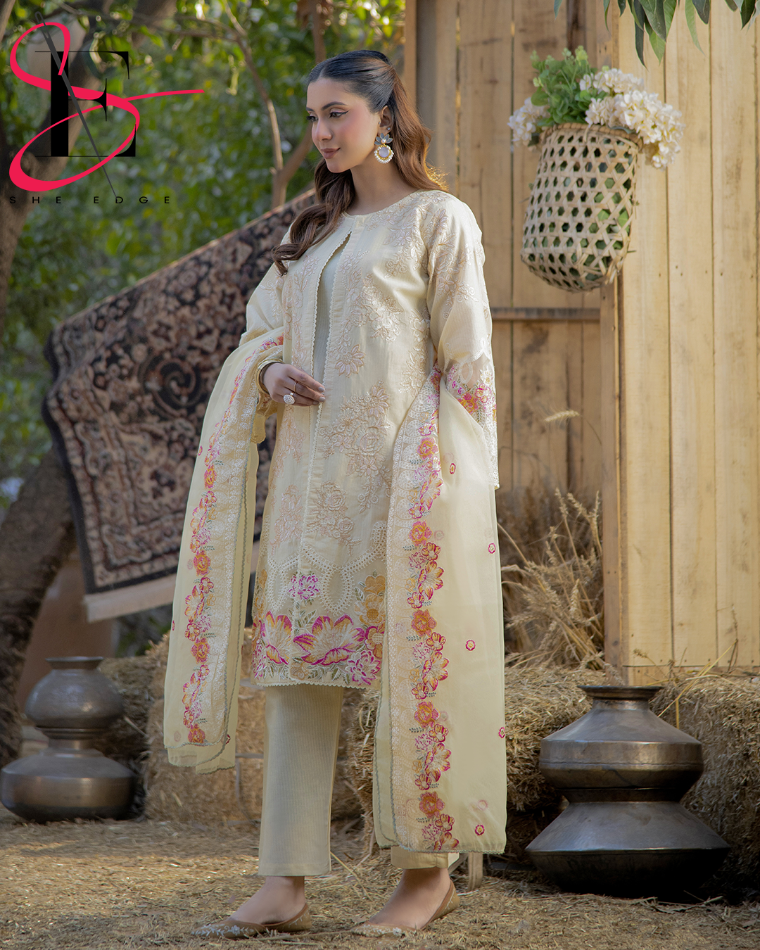 Three Piece Stitched Embroidered Suit - Summers 2025