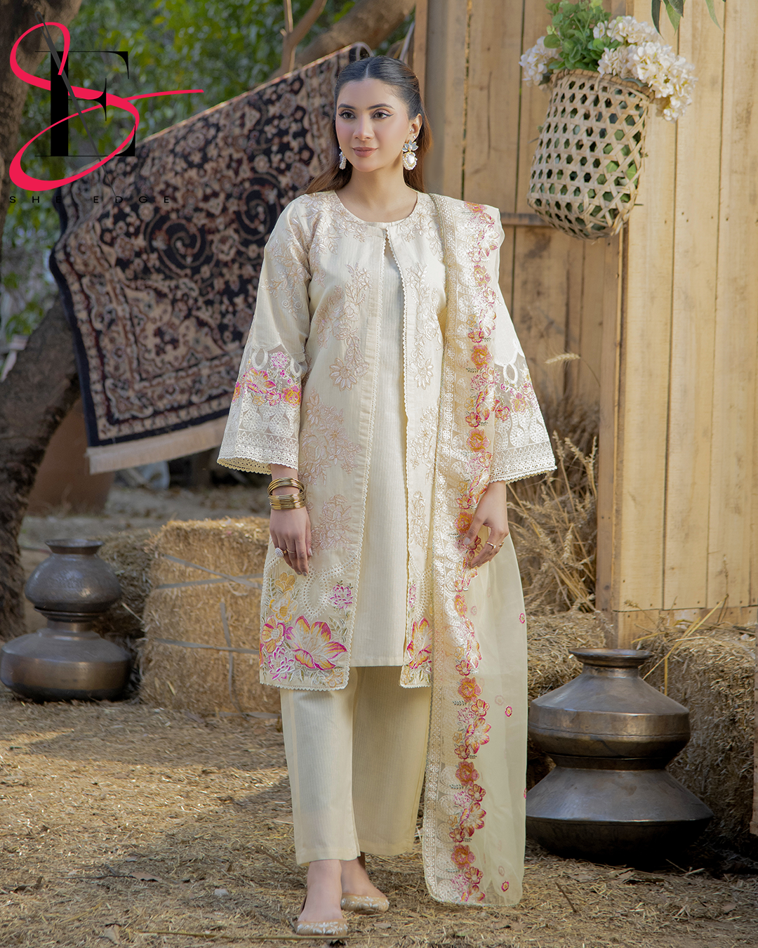 Three Piece Stitched Embroidered Suit - Summers 2025