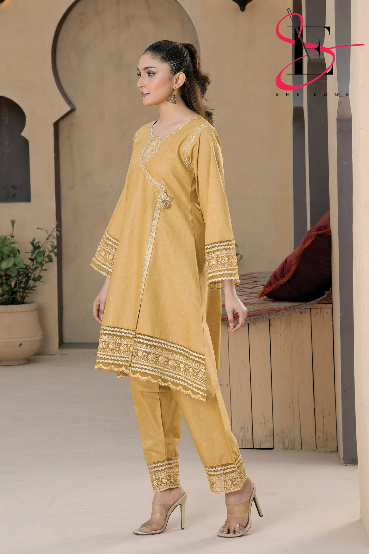 Two Piece Stitched Embroidered Suit -  Summers 2024