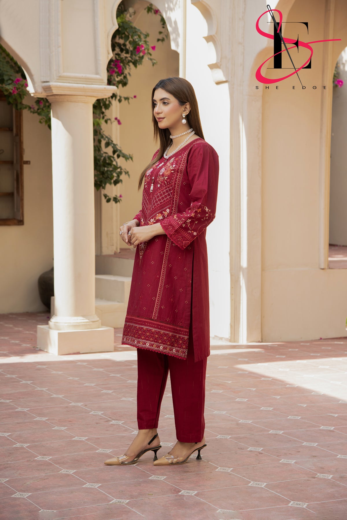 Two Piece Stitched Embroidered Suit -  Winters 2024