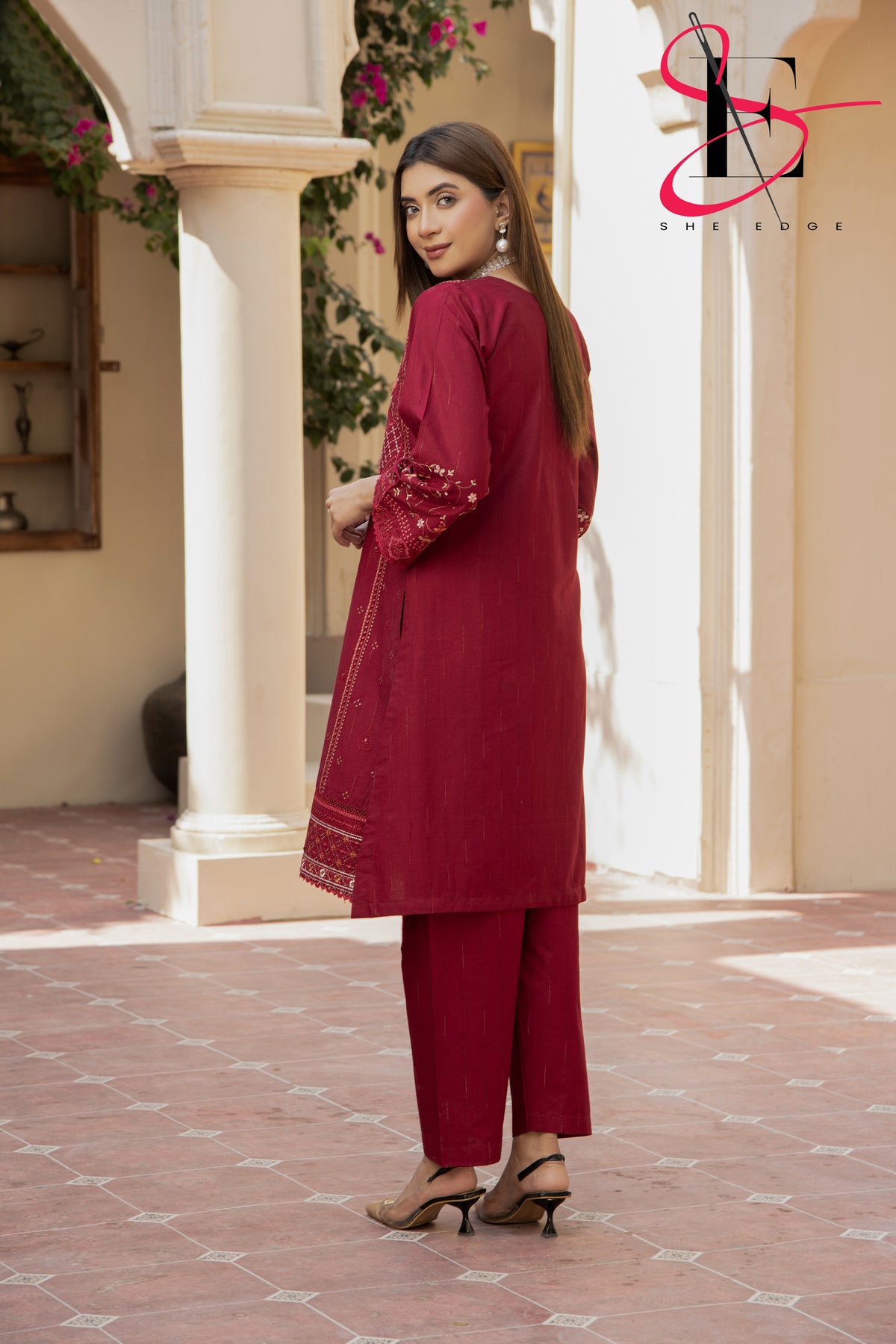 Two Piece Stitched Embroidered Suit -  Winters 2024