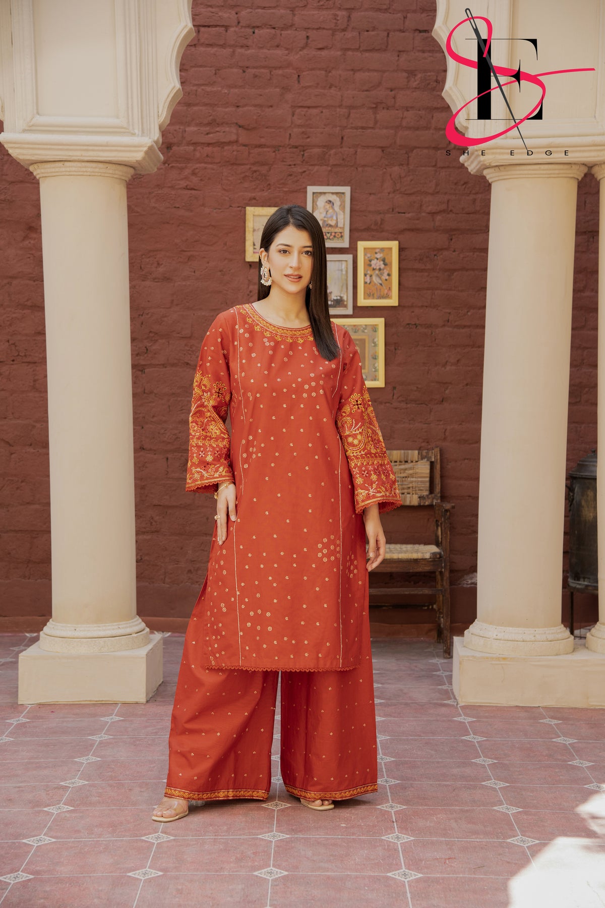 Two Piece Stitched Embroidered Suit -  Winters 2024