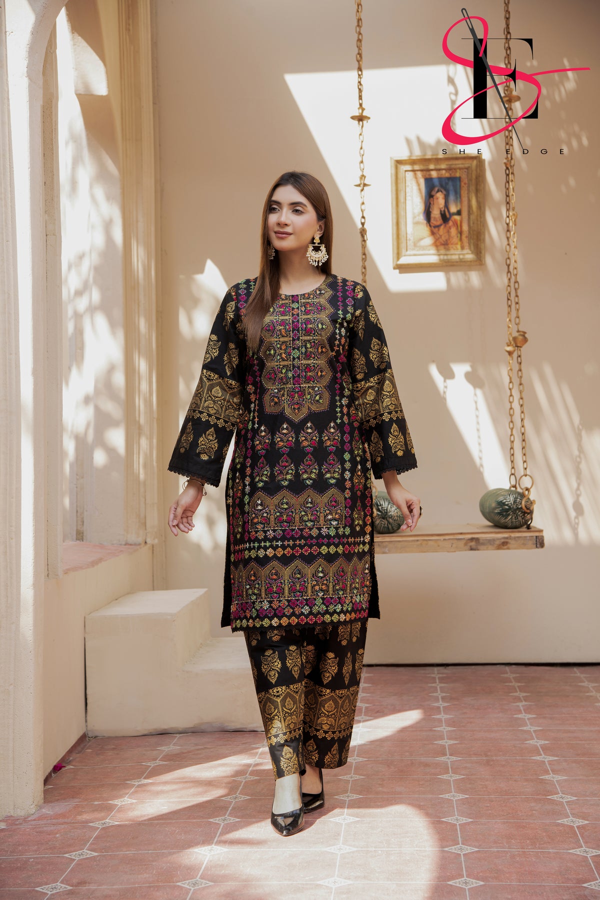 Two Piece Stitched Embroidered Suit -  Winters 2024