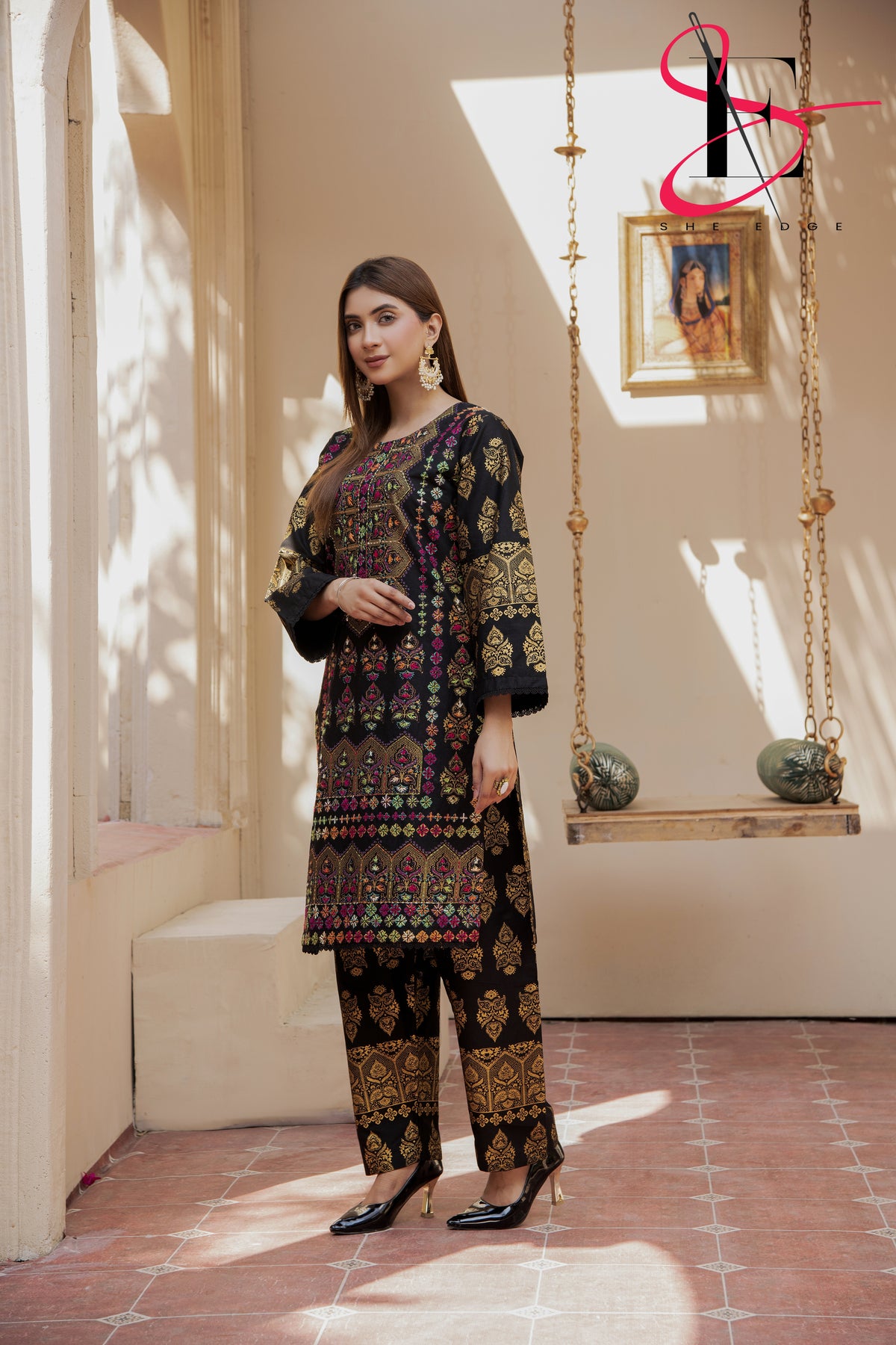 Two Piece Stitched Embroidered Suit -  Winters 2024