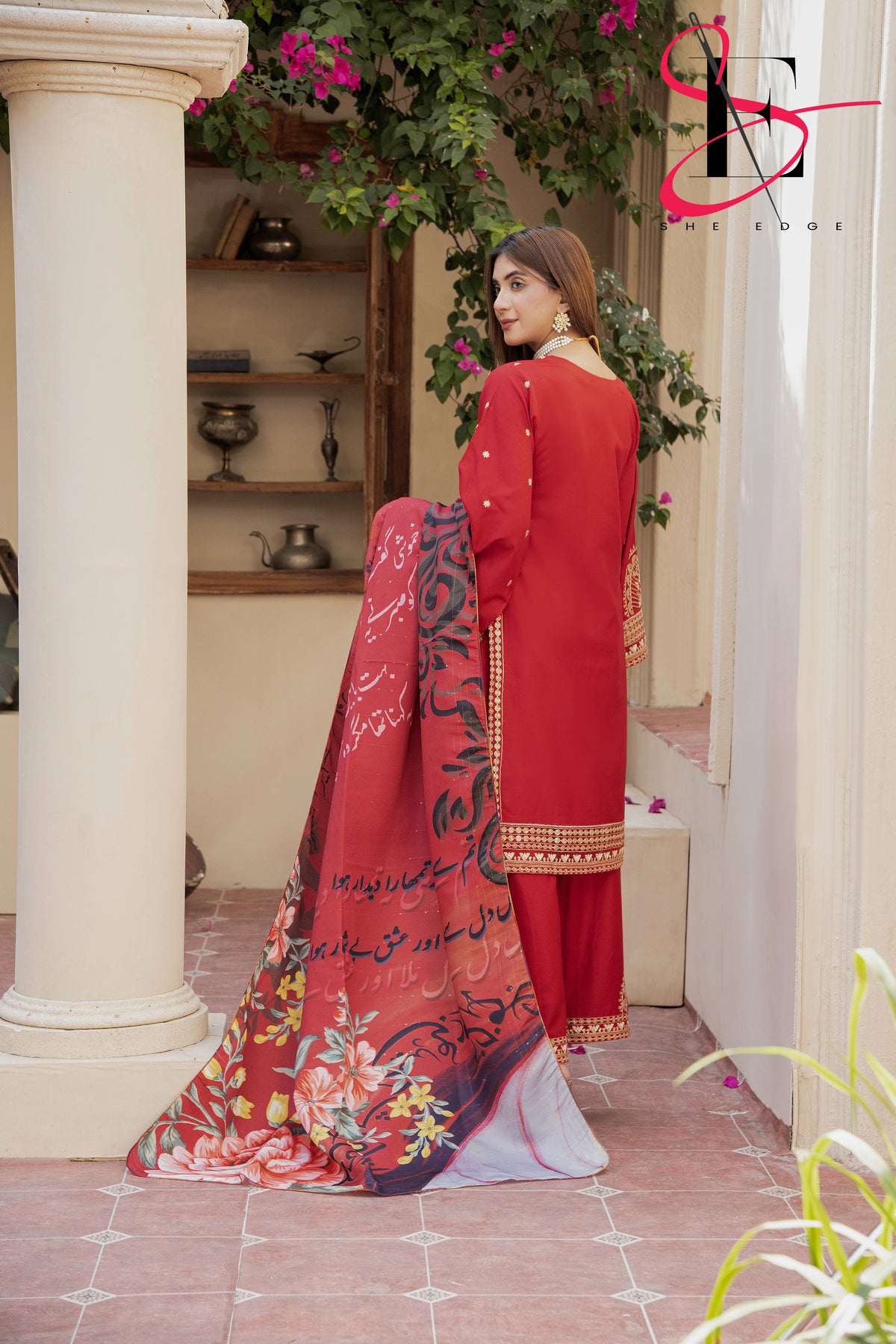 Three Piece Stitched Embroidered Suit - Winters 2024