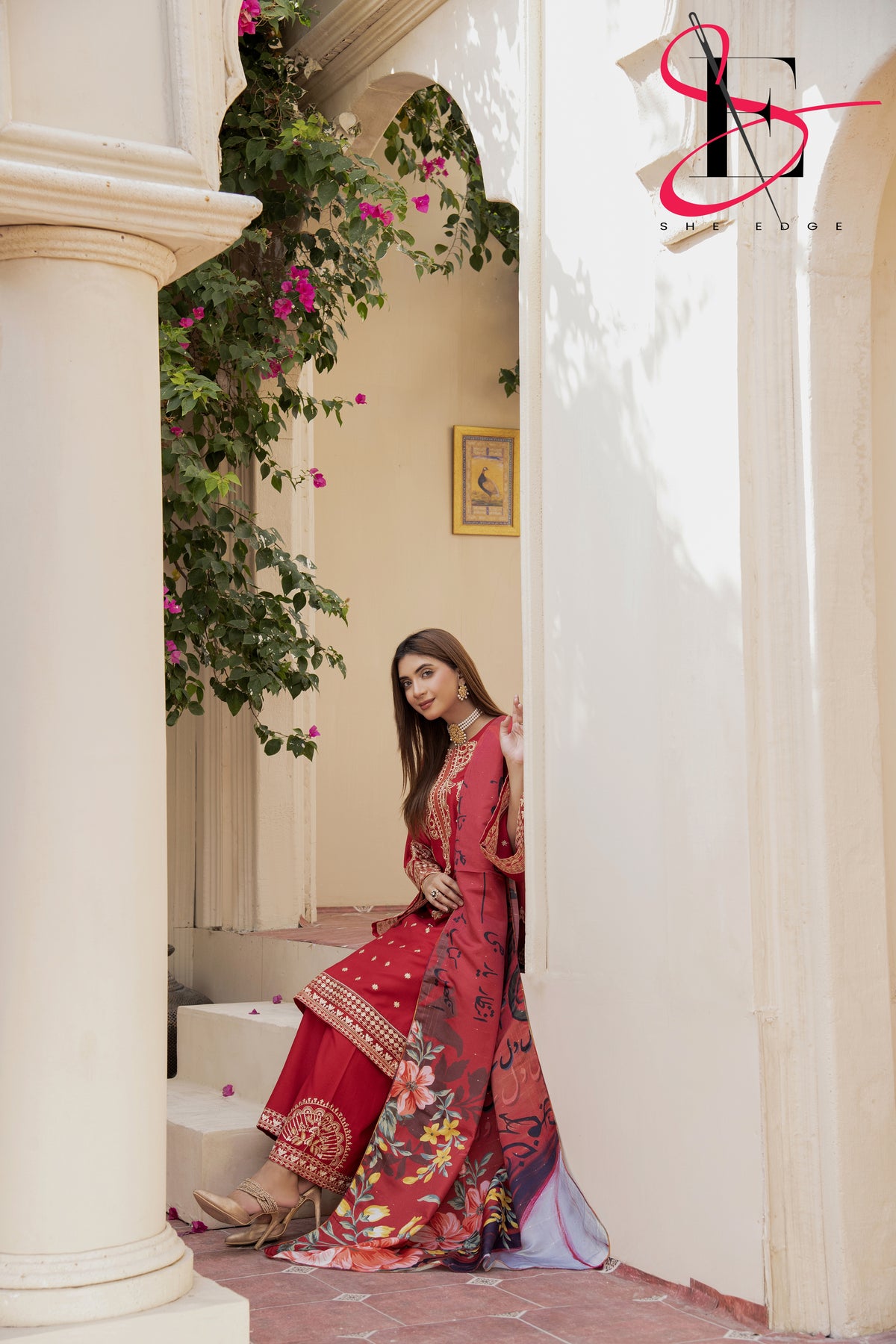 Three Piece Stitched Embroidered Suit - Winters 2024