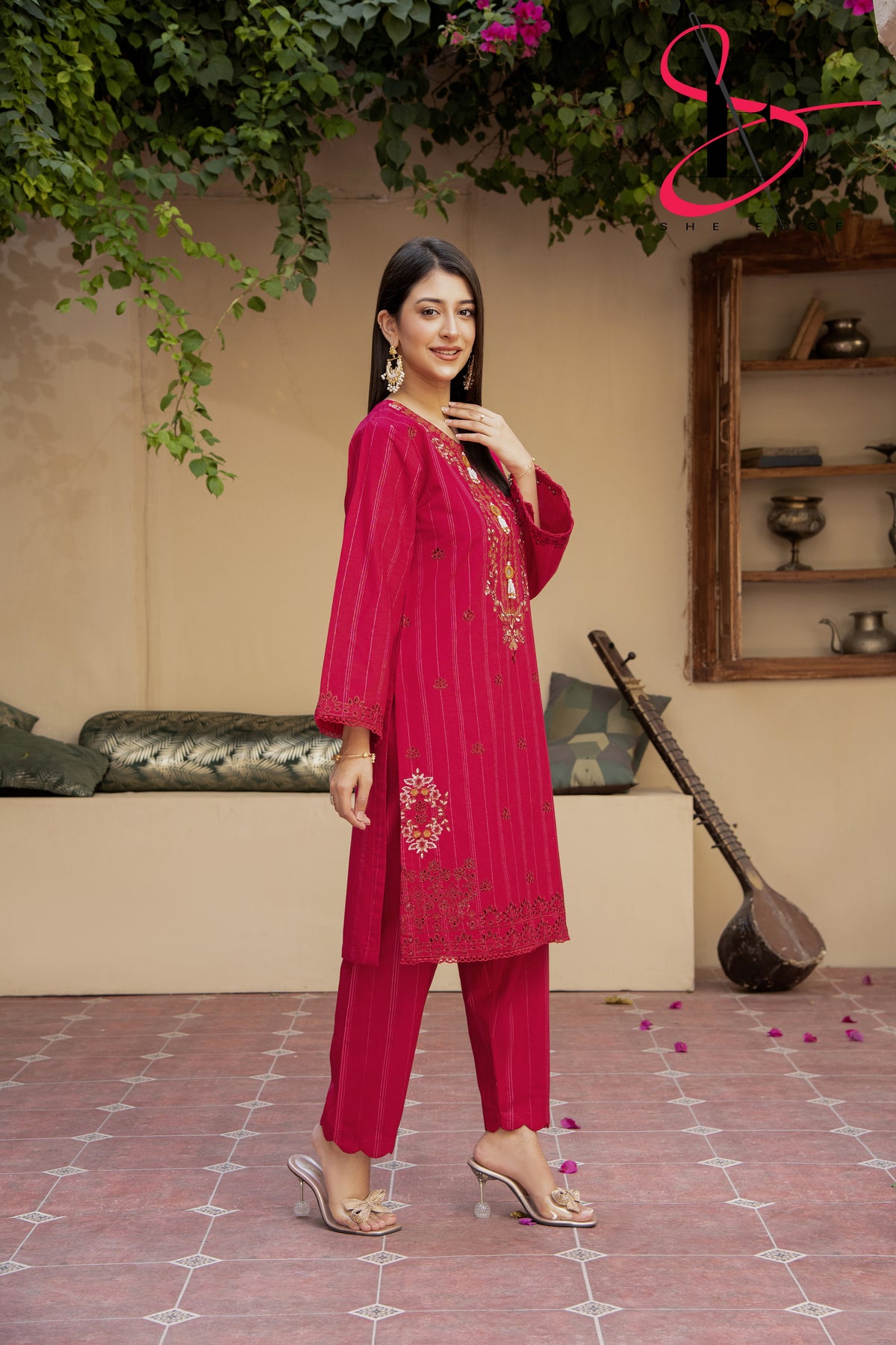 Two Piece Stitched Embroidered Suit -  Winters 2024