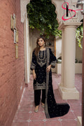 3PC Festive Velvet Dress Embroidered - Winters 2024