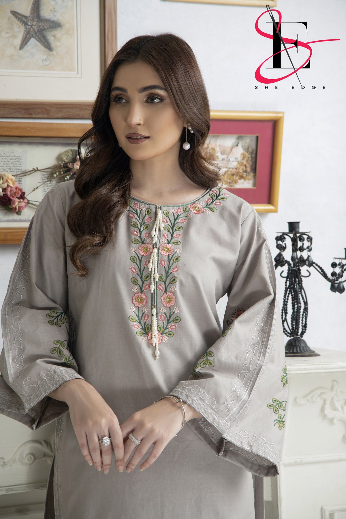 Two Piece Stitched Embroidered Suit -  Winters 2024