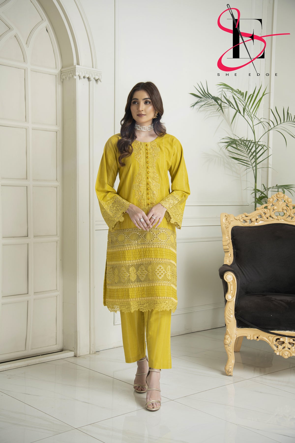 Two Piece Stitched Embroidered Suit -  Winters 2024