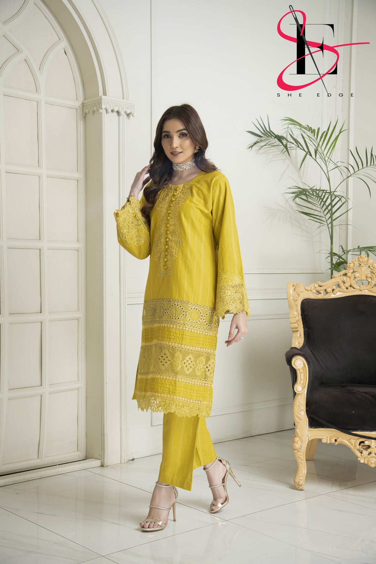 Two Piece Stitched Embroidered Suit -  Winters 2024