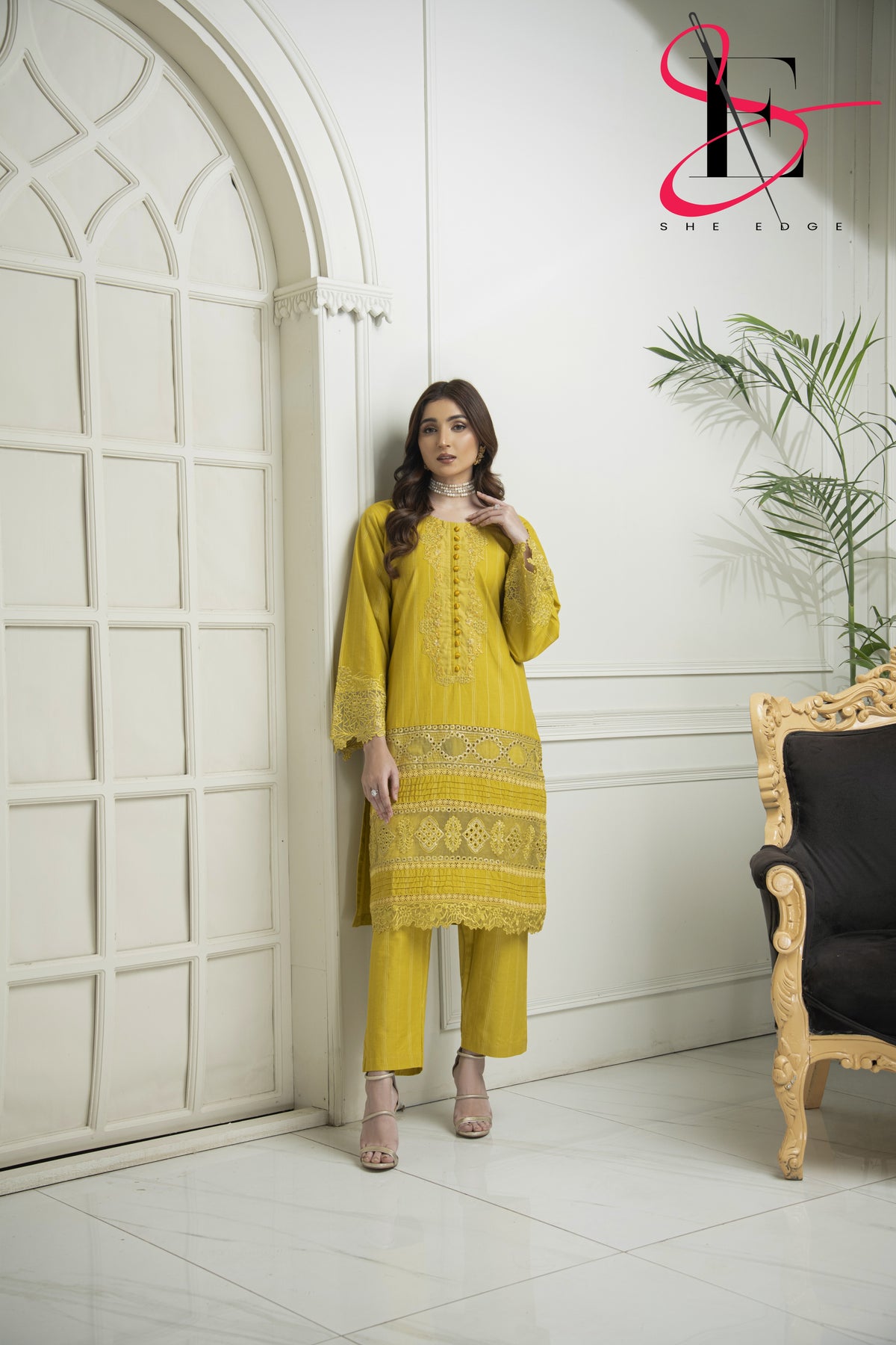 Two Piece Stitched Embroidered Suit -  Winters 2024