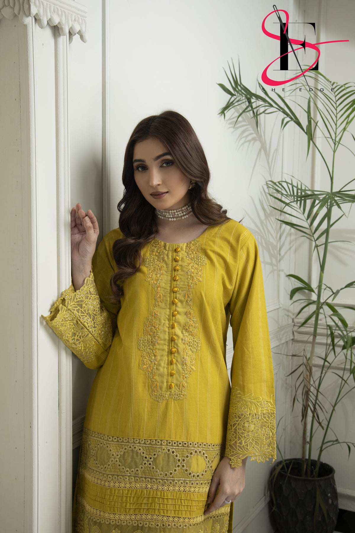 Two Piece Stitched Embroidered Suit -  Winters 2024