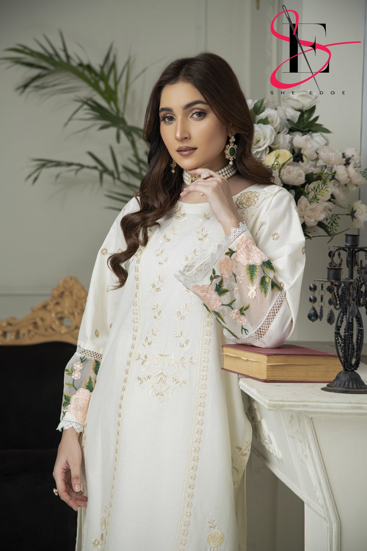 Two Piece Stitched Embroidered Suit -  Winters 2024