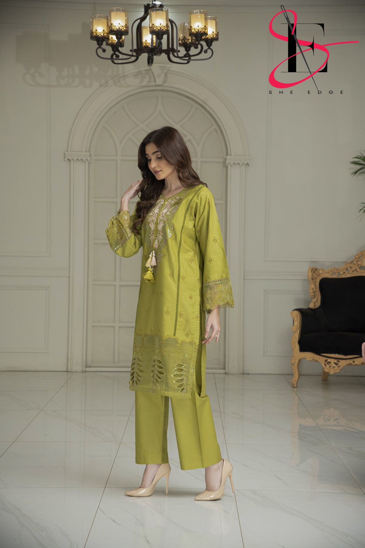 Two Piece Stitched Embroidered Suit -  Winters 2024