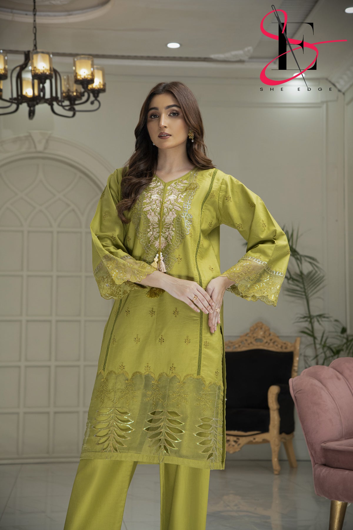 Two Piece Stitched Embroidered Suit -  Winters 2024