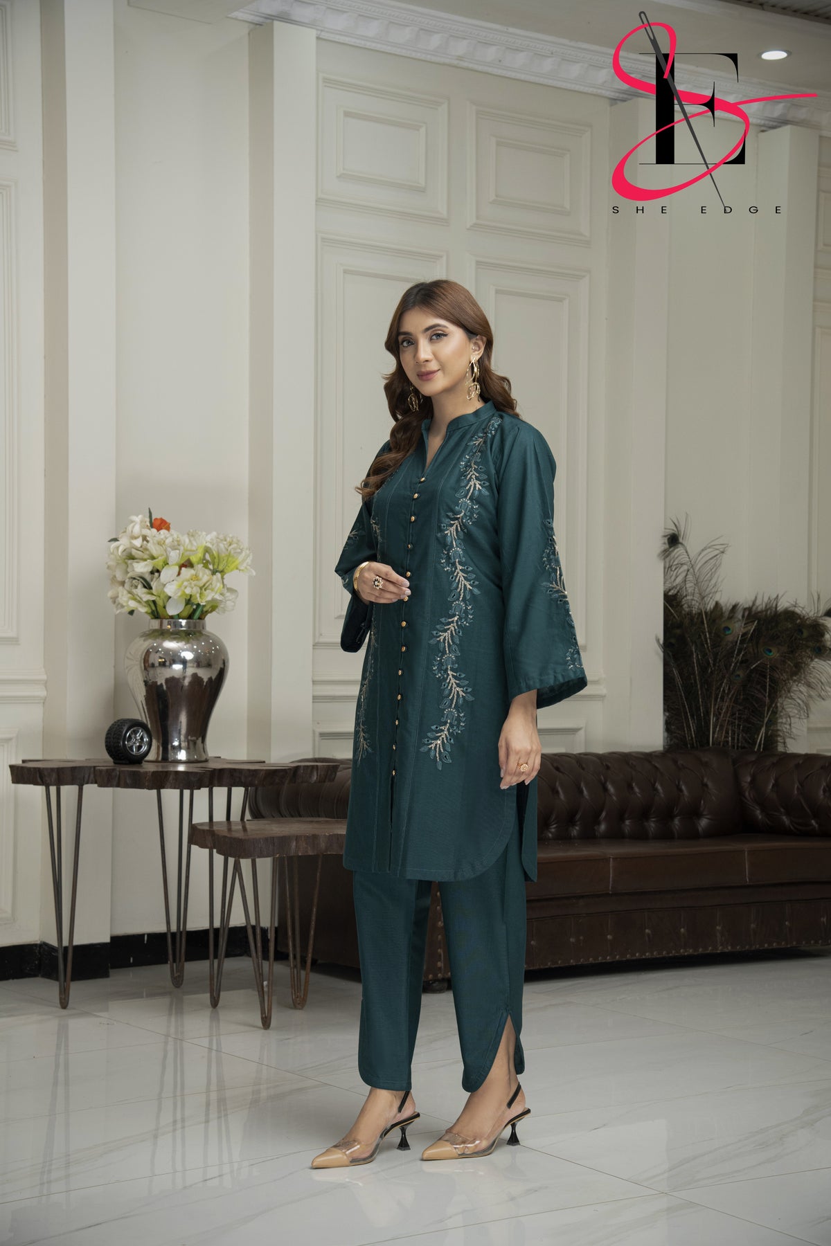 Two Piece Stitched Embroidered Suit -  Winters 2024