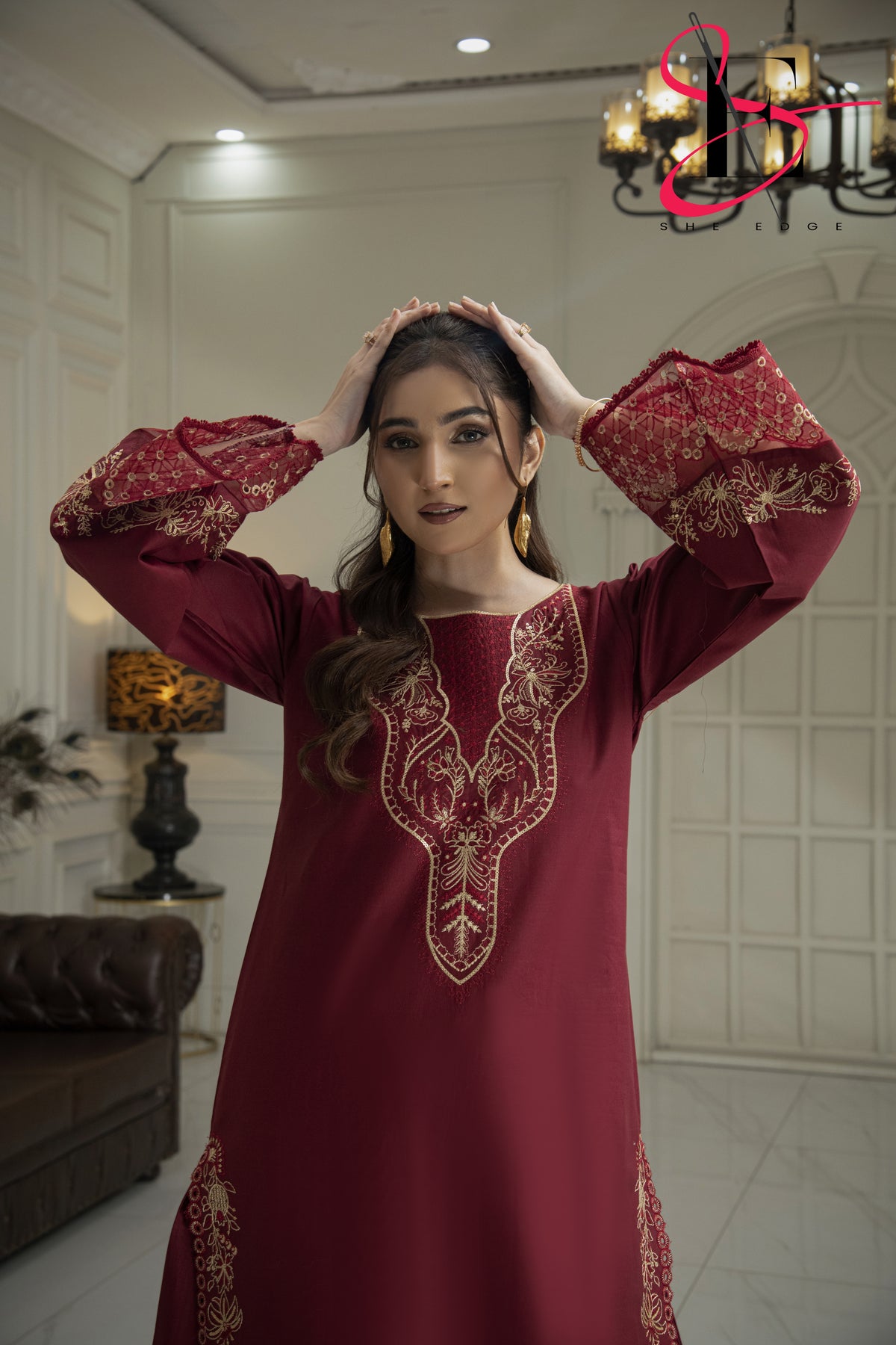 Two Piece Stitched Embroidered Suit -  Winters 2024