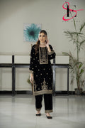 2PC Festive Velvet Dress Embroidered - Winters 2024