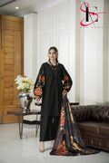 Three Piece Stitched Embroidered Suit - Winters 2024