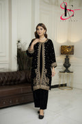 2PC Festive Velvet Dress Embroidered - Winters 2024