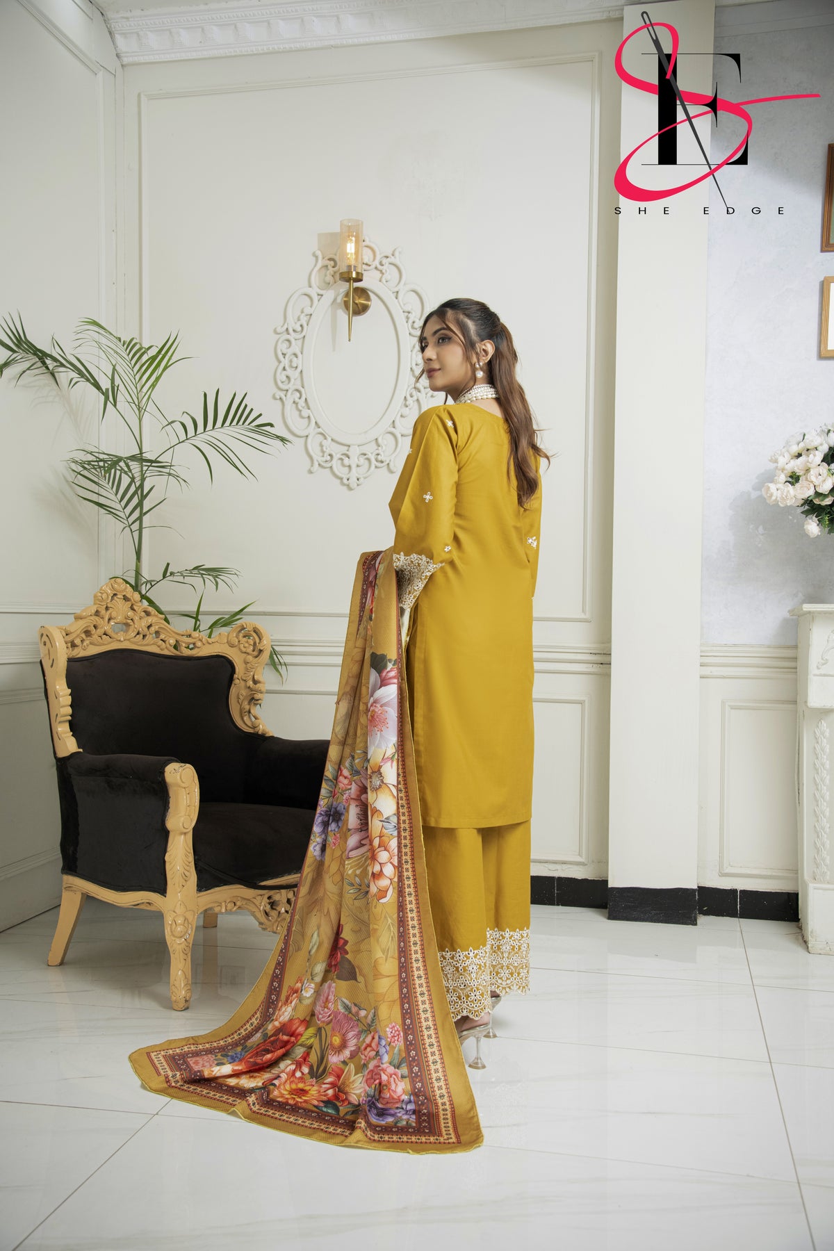 Three Piece Stitched Embroidered Suit - Winters 2024