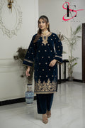 2PC Festive Velvet Dress Embroidered - Winters 2024