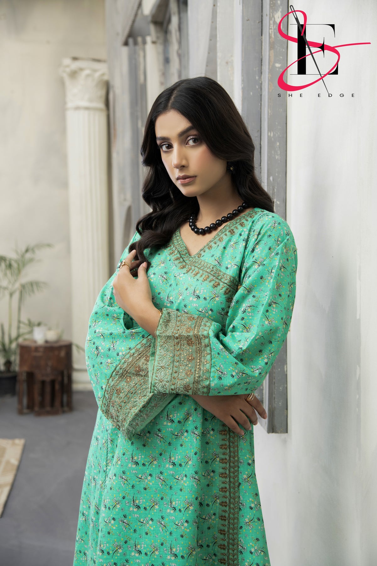 Two Piece Stitched Embroidered Suit -  Winters 2024