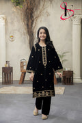 2PC Festive Velvet Dress for Kids - Winters 2024