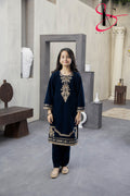 2PC Festive Velvet Dress for Kids - Winters 2024