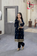2PC Festive Velvet Dress for Kids - Winters 2024