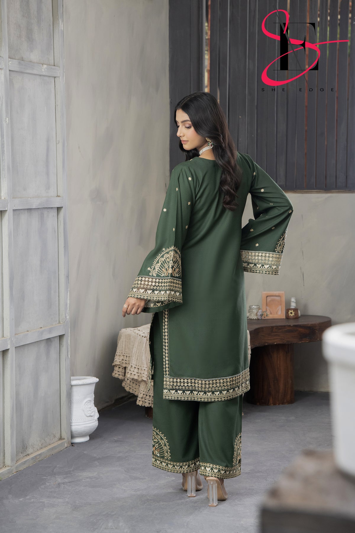 Two Piece Stitched Embroidered Suit -  Winters 2024