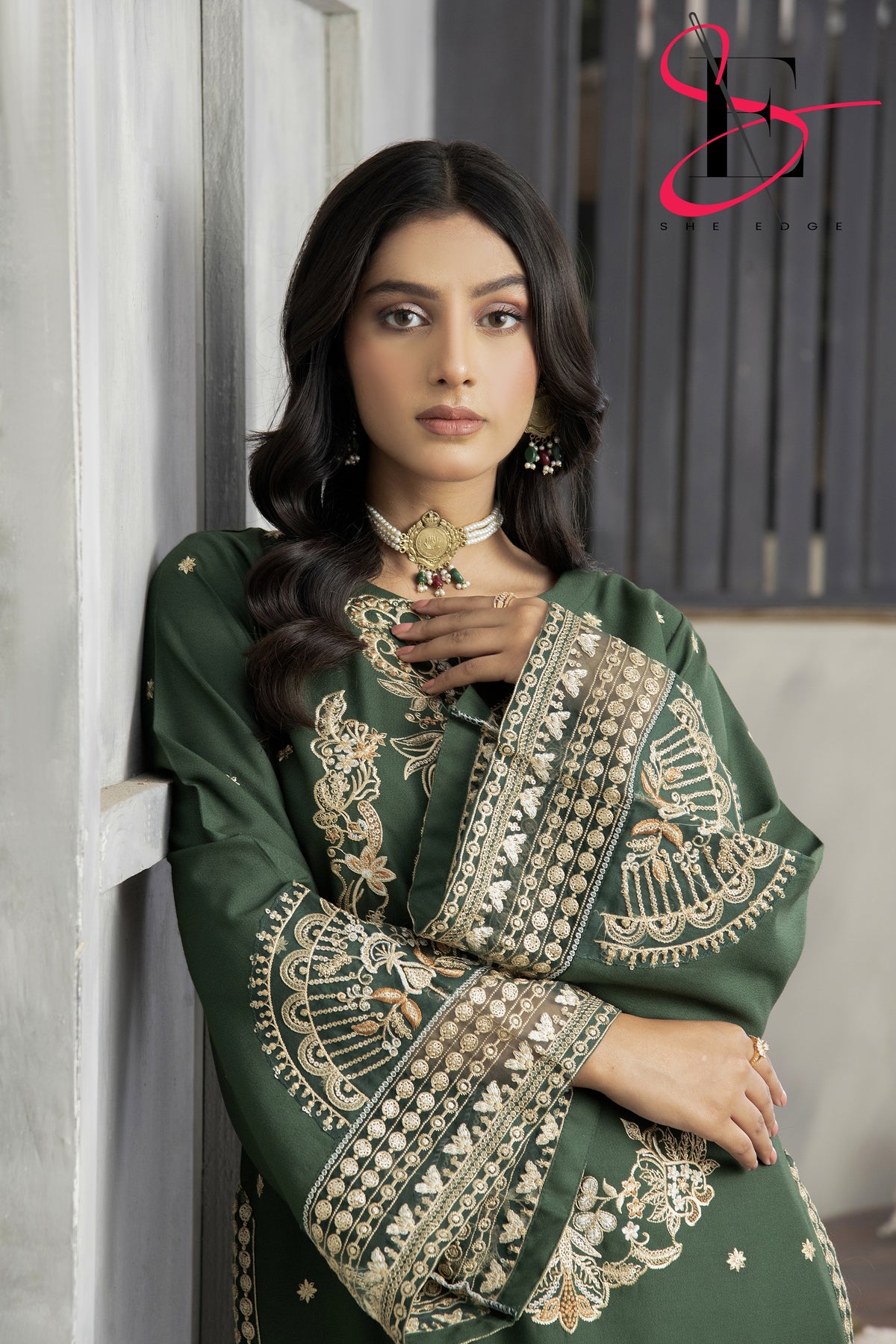 Two Piece Stitched Embroidered Suit -  Winters 2024