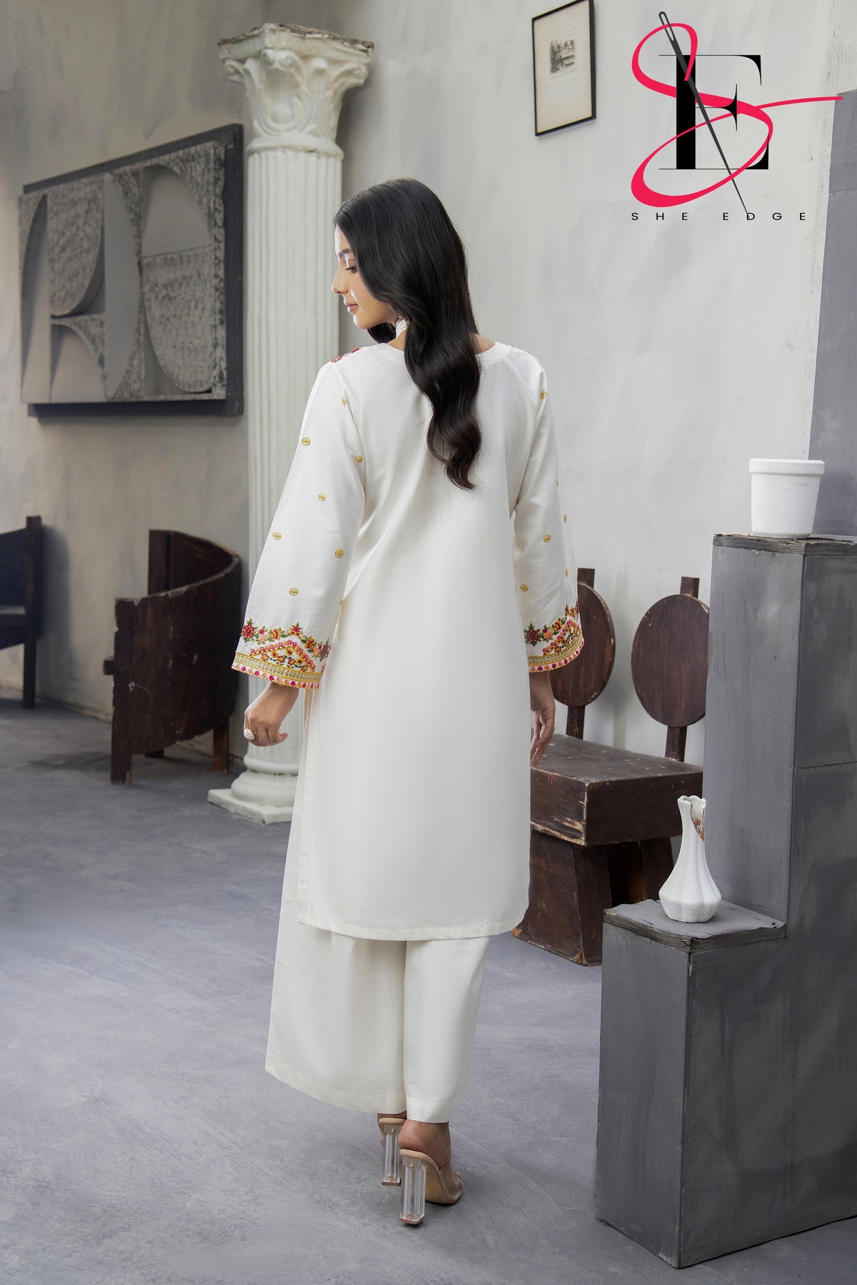 Two Piece Stitched Embroidered Suit -  Winters 2024