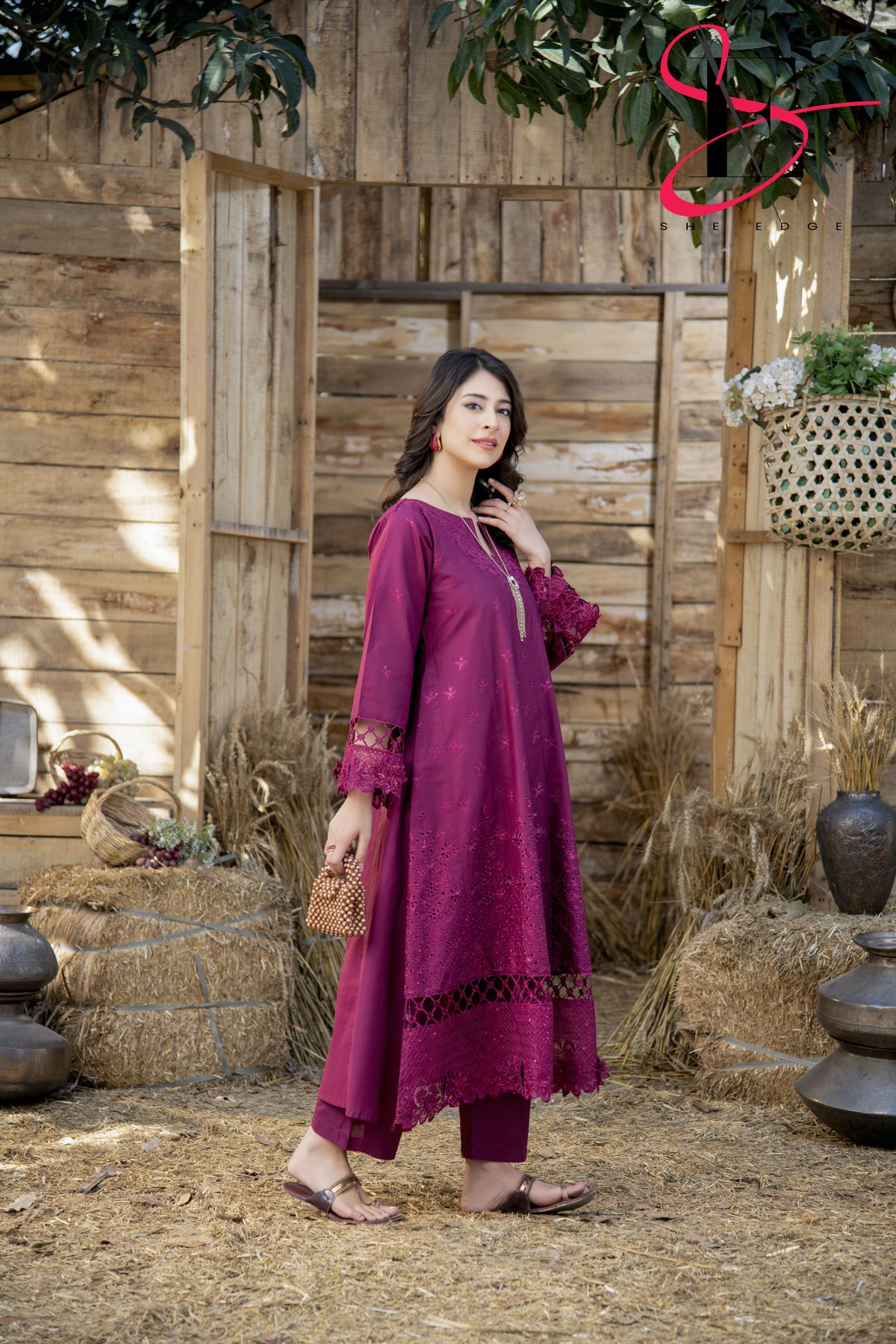 Two Piece Stitched Embroidered Casual Suit - Summers 2025