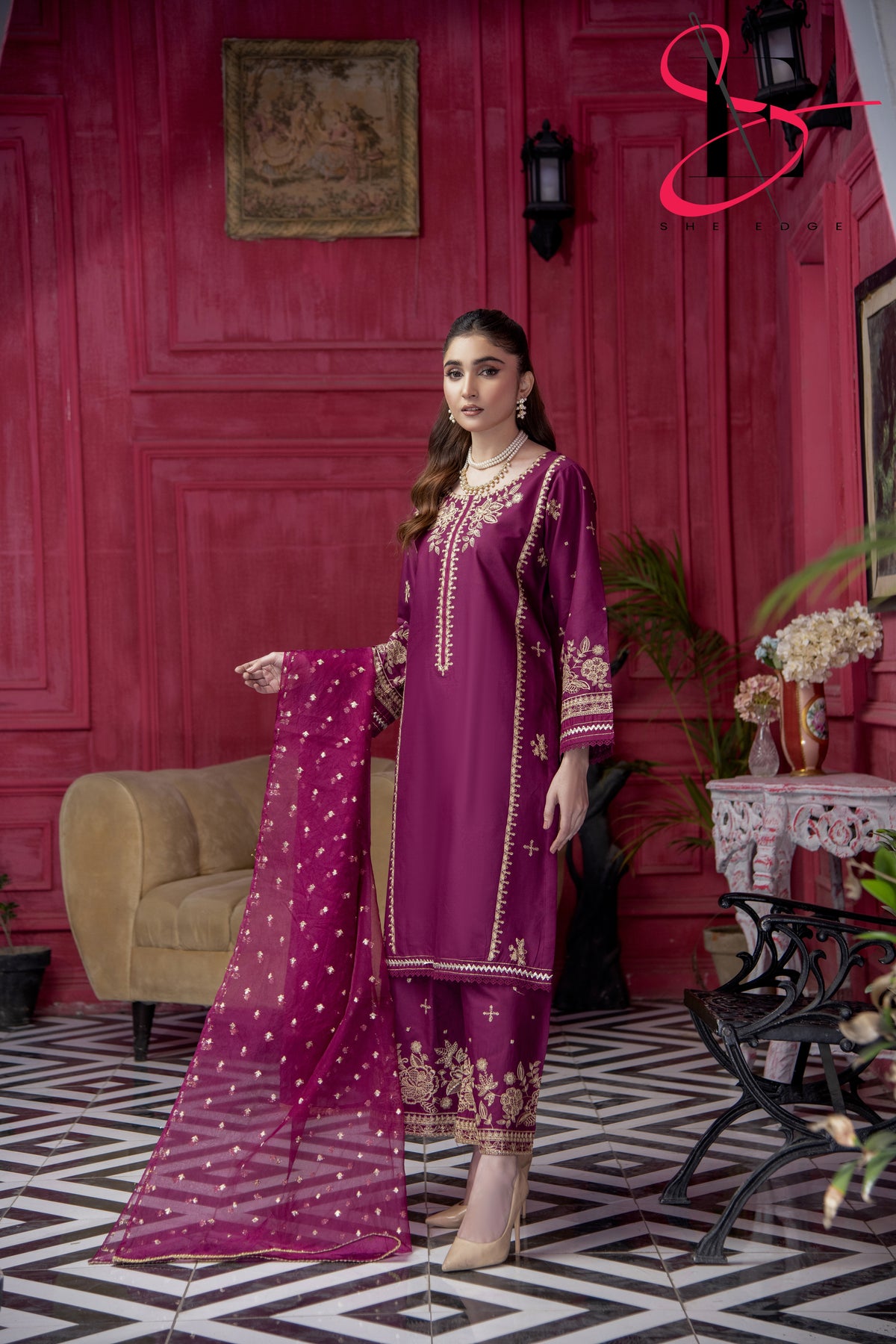 Three Piece Stitched Embroidered Suit - Summers 2025