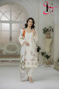 Three Piece Stitched Embroidered Suit - Winters 2024