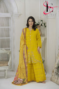 Three Piece Stitched Embroidered Suit - Winters 2024