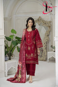 Three Piece Stitched Embroidered Suit - Winters 2024