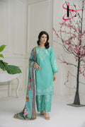 Three Piece Stitched Embroidered Suit - Winters 2024