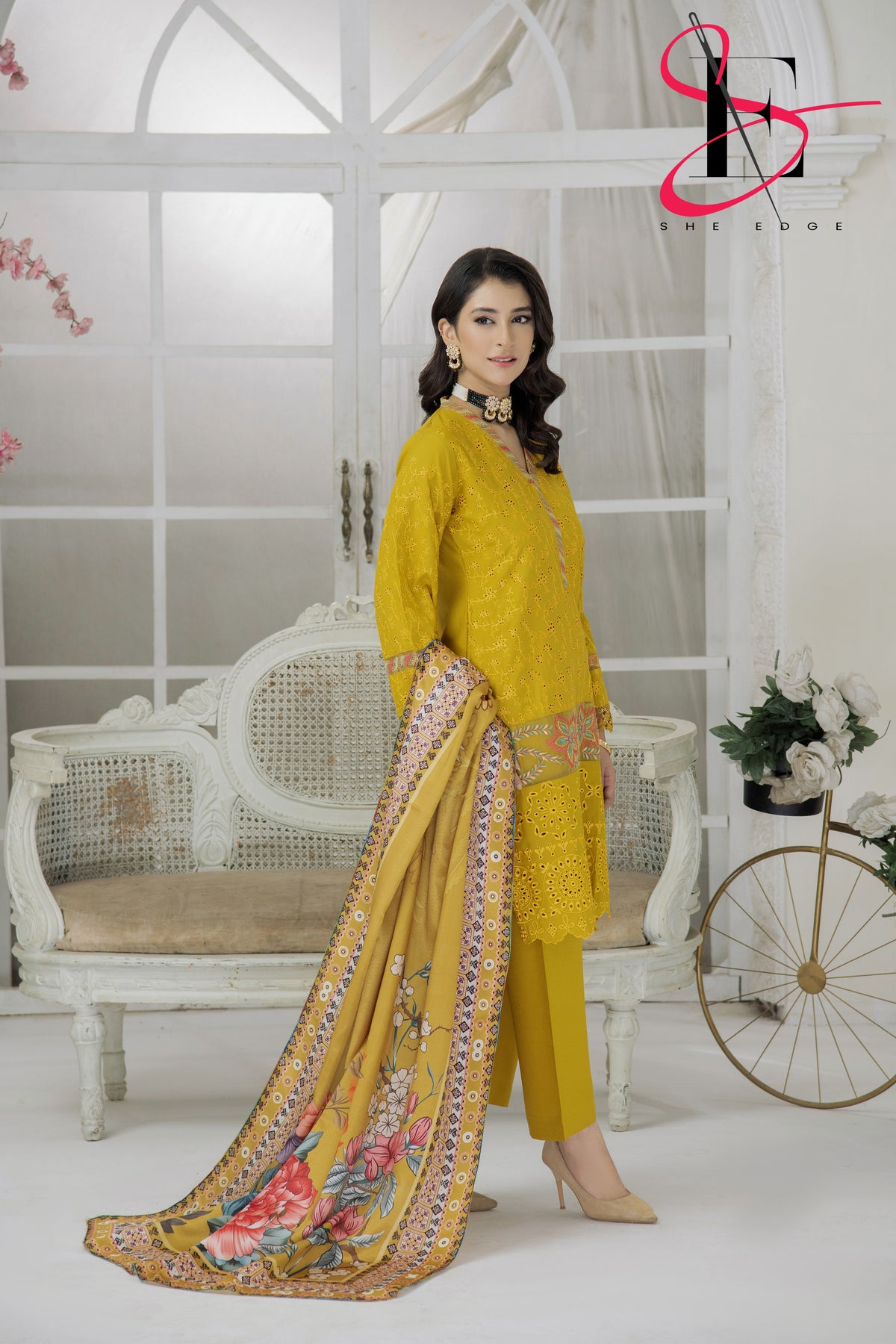 Three Piece Stitched Embroidered Suit - Winters 2024