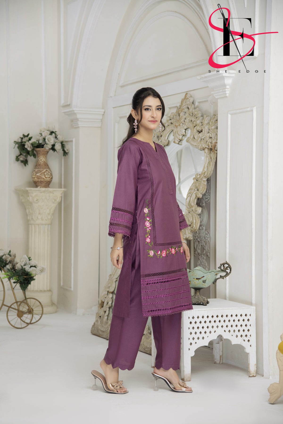 Two Piece Stitched Embroidered Suit -  Winters 2024