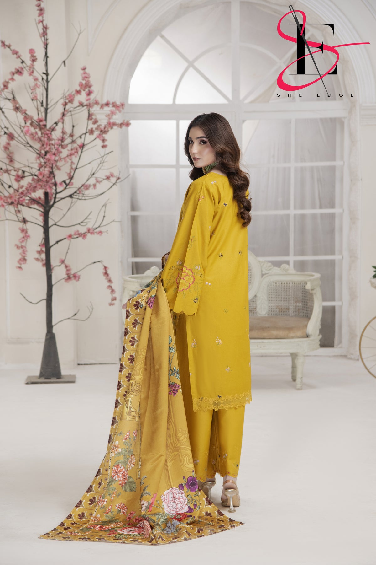 Three Piece Stitched Embroidered Suit - Winters 2024